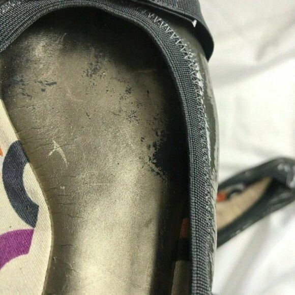 Coach Gray Patent Leather Ballet Flats “Dwyer” Size 5.5 Y - Picture 7 of 7